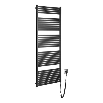 Aqualine - Kupatilski električni radijator TONDI-E 800W 169x60 cm u mat crnoj boji