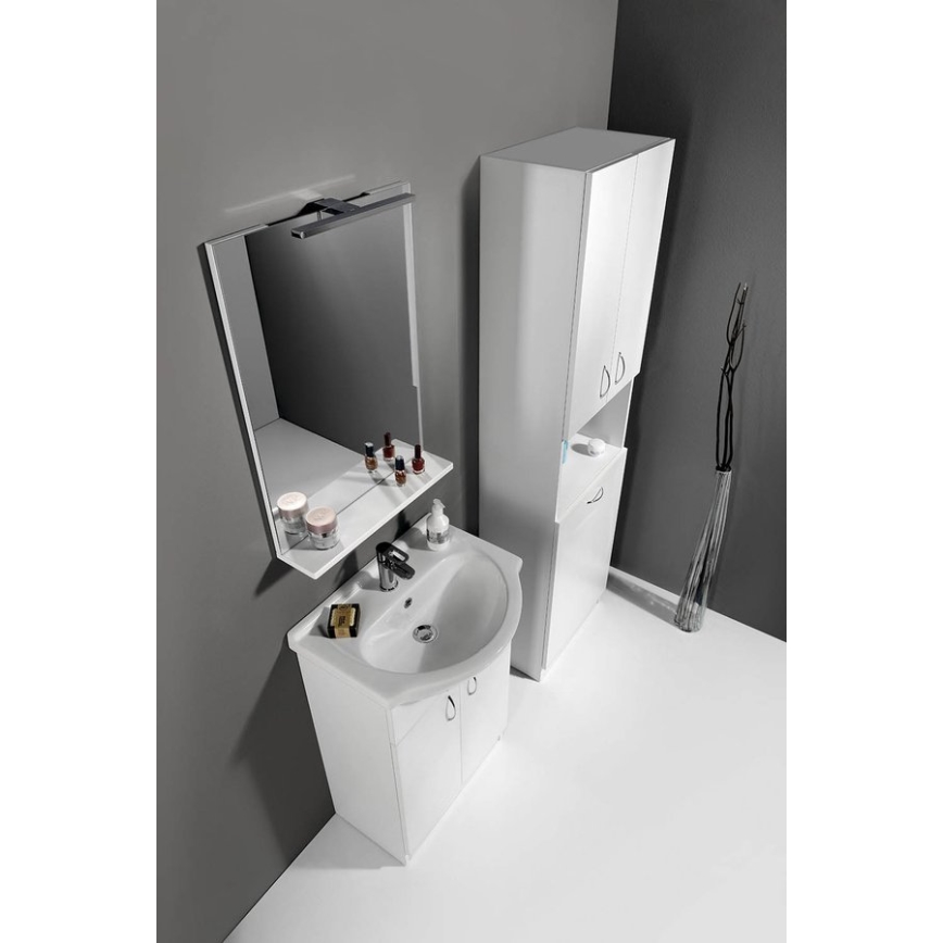 Aqualine - Ogledalo BETA 50x70 cm, bela