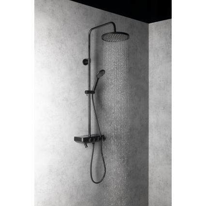 Aqualine - Set za tuširanje sa baterijom i izlivom za punjenje FARRAO mat crna