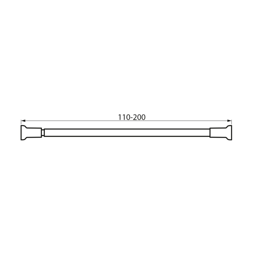 Aqualine - Teleskopska šipka za zatezanje 110-200 cm sjajni hrom