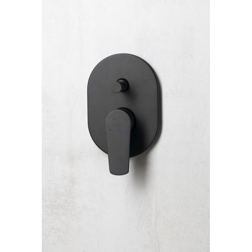 Aqualine - Tuš baterija za podžbuknu ugradnju LOTTA mat crna