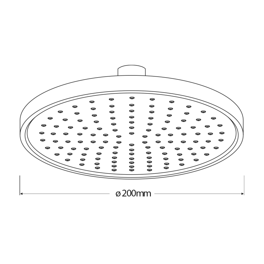 Aqualine - Tuš glava prečnika 20 cm, sjajni hrom