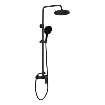 Aqualine - Tuš set sa baterijom LOTTA, mat crne boje