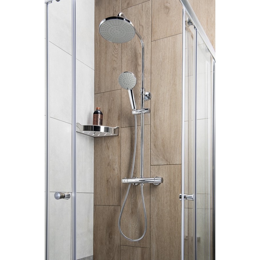 Aqualine - Tuš set sa termostatskom baterijom LIGA, sjajni hrom