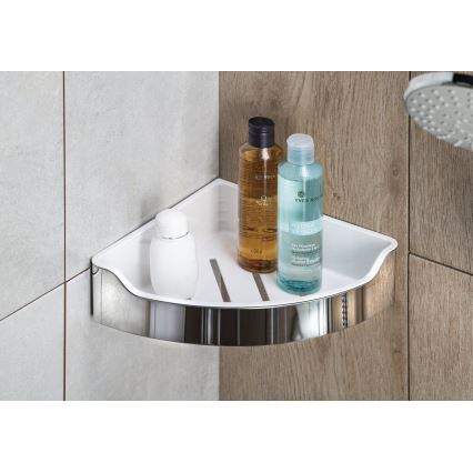 Aqualine - Ugaona polica za tuš SAMBA 21,8x30 cm sjajni hrom