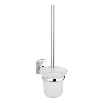 Aqualine - Zidna četka za WC RUMBA matirano staklo/sjajni hrom