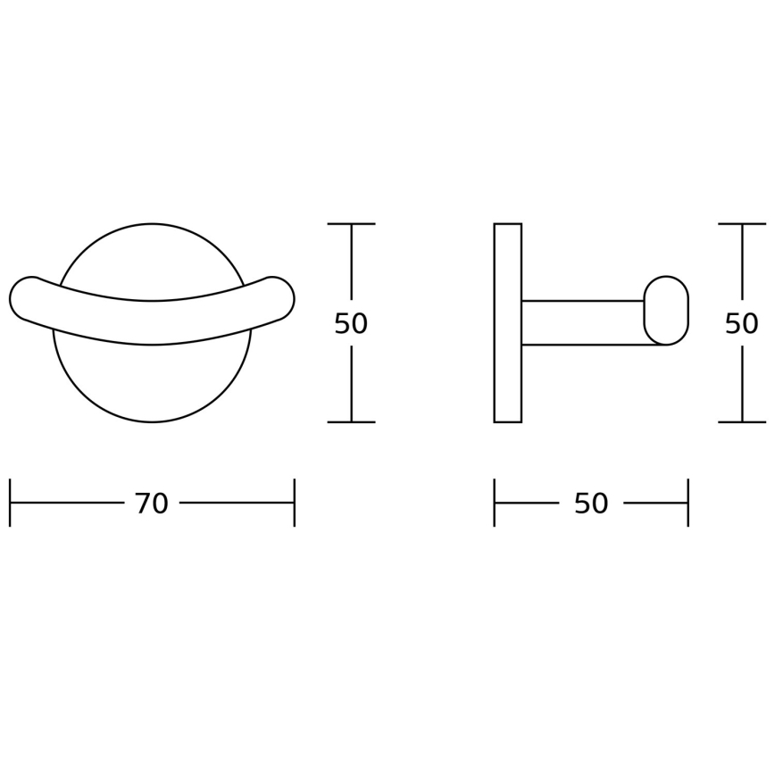 Aqualine - Zidni držač za peškire SAMBA sjajni hrom