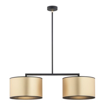 Argon 0898 - Luster na šipci KARIN 2xE27/15W/230V mesing/crna