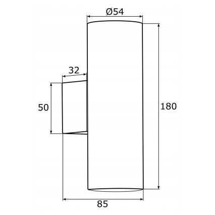 Argon 0913 - Zidna svetiljka MITOS 2xGU10/5W/230V mesing