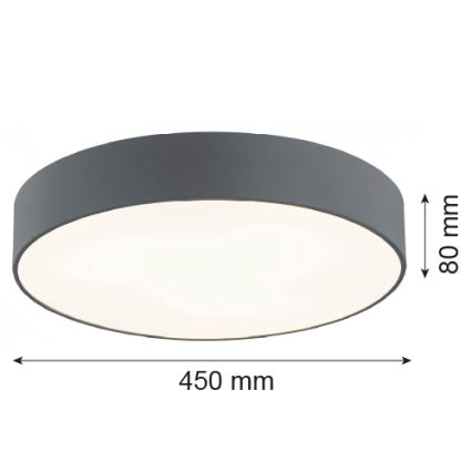 Argon 1187 - Plafonsko svetlo DARLING 3xE27/15W/230V pr. 45 cm sivo