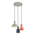 Argon 1479 - Luster na sajli SINES 3xE27/15W/230V zelena/plava/narandžasta