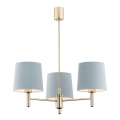 Argon 1484 - Luster na šipci PONTE 3xE27/15W/230V plava/mesing