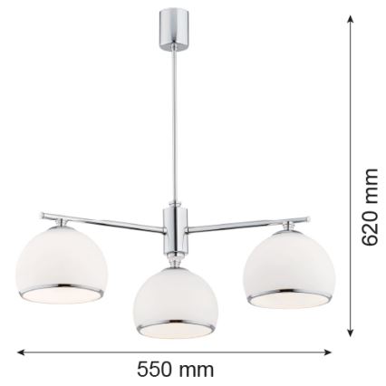 Argon 1487 - Luster na stalku MARBELLA 3xE27/15W/230V sjajni hrom