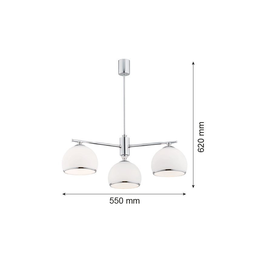 Argon 1487 - Luster na stalku MARBELLA 3xE27/15W/230V sjajni hrom