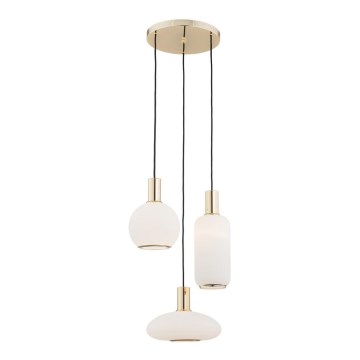 Argon 1489 - Viseći luster na sajli SAGUNTO 3xE27/15W/230V mesing