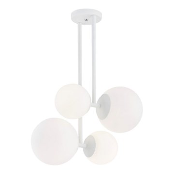 Argon 1644 - Luster na šipci ASPEN 4xE27/15W/230V bela