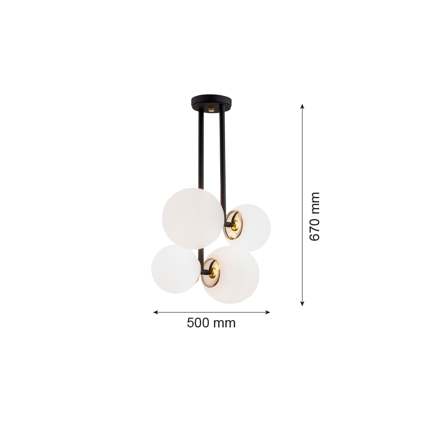Argon 1739 - Luster na stalku MORITZ 4xE27/15W/230V