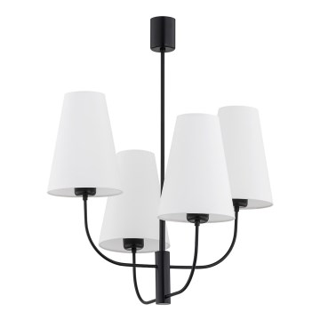 Argon 1822 - Luster na štapu SAFIANO 4xE27/15W/230V crna