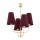 Argon 1827 - Luster na šipci SAFIANO 4xE27/15W/230V bordo