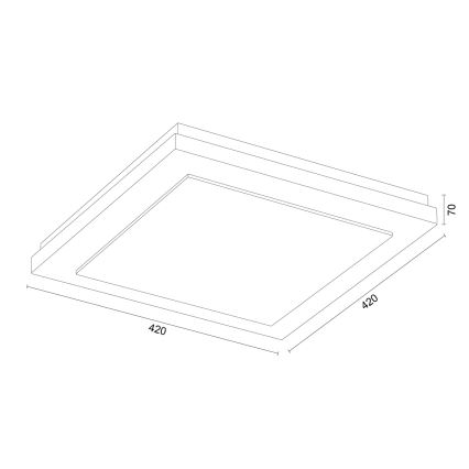 Argon 1866 - Plafonsko svetlo TABOR 4xE27/15W/230V 42x42 cm bež