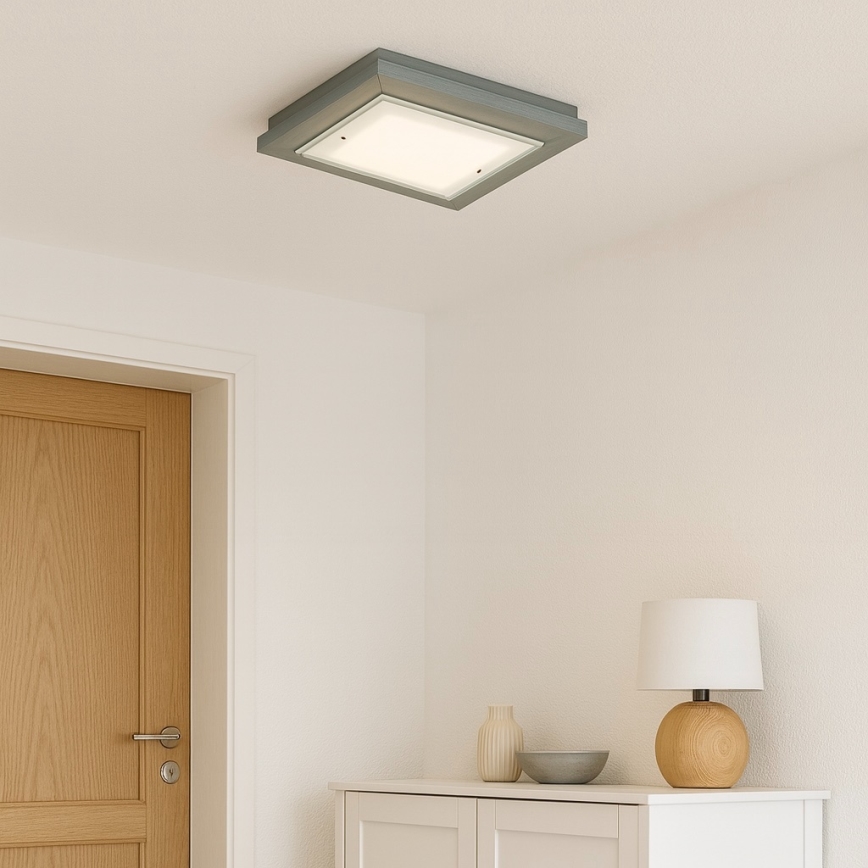 Argon 1868 - Plafonska svetiljka TABOR 4xE27/15W/230V 42x42 cm siva