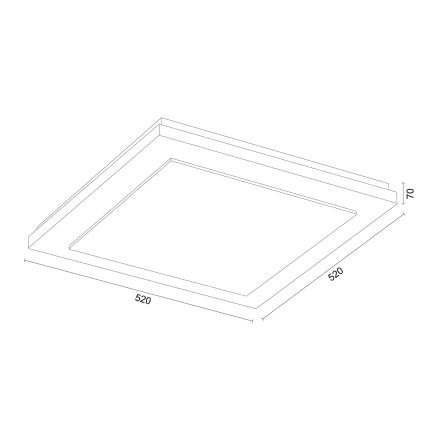 Argon 1870 - Plafonsko svetlo TABOR 4xE27/15W/230V 52x52 cm belo