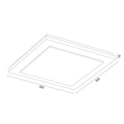 Argon 1873 - Plafonsko svetlo TABOR 4xE27/15W/230V 52x52 cm siva