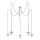 Argon 2079 - Luster na sajli CORSO 5xE27/15W/230V pauk sjajni hrom