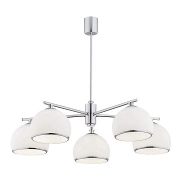 Argon 2087 - Luster na stalku MARBELLA 5xE27/15W/230V sjajni hrom