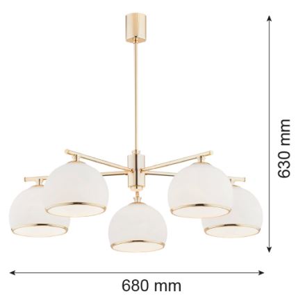 Argon 2088 - Luster na stalku MARBELLA 5xE27/15W/230V mesing