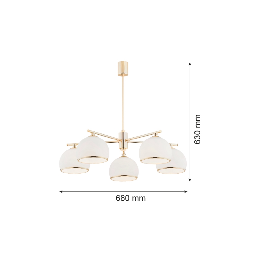 Argon 2088 - Luster na stalku MARBELLA 5xE27/15W/230V mesing