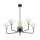 Argon 2128 - luster na šipci RAVELLO, 5xE14/15W/230V, crna/zlatna