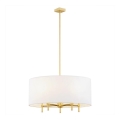 Argon 2132 - Luster na šipci ABBANO 5xE14/7W/230V mesing/bela