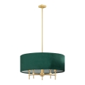 Argon 2146 - Luster na šipci ABBANO 5xE14/7W/230V mesing/zeleno