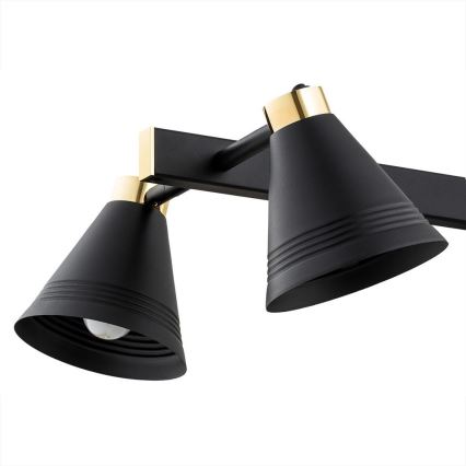 Argon 2552 - Luster na šipci AVALONE 6xE27/15W/230V crna/zlatna
