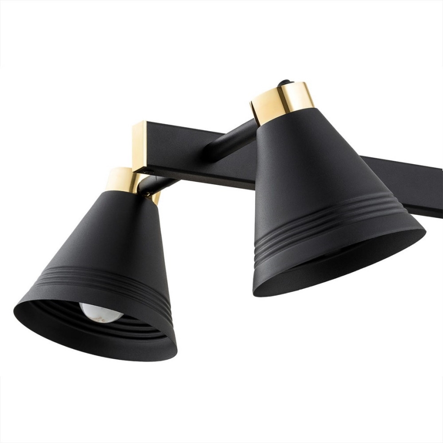 Argon 2552 - Luster na šipci AVALONE 6xE27/15W/230V crna/zlatna