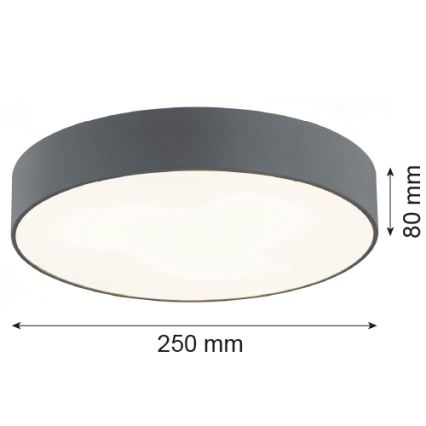 Argon 3080 - Plafonsko svetlo DARLING 2xE27/15W/230V prečnik 25 cm siva