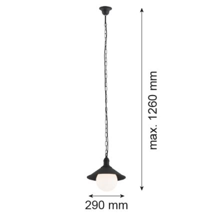 Argon 3285 - Spoljašnji luster ERBA BIS 1xE27/60W/230V