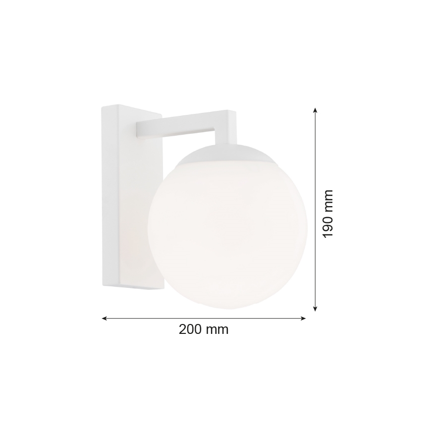 Argon 3733 - Zidna lampa ASPEN 1xE27/15W/230V bela