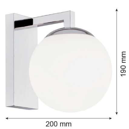 Argon 3735 - Zidna lampa ASPEN 1xE27/15W/230V sjajni hrom