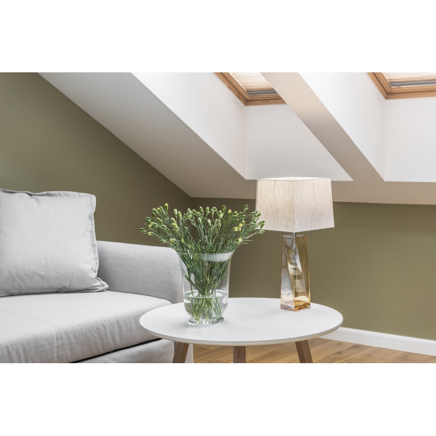 Argon 3840 - Stona lampa LILLE 1xE27/15W/230V bela