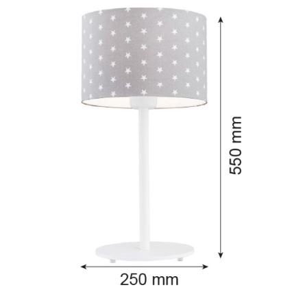 Argon 4126 - Stona lampa MAGIC 1xE27/15W/230V siva/bela