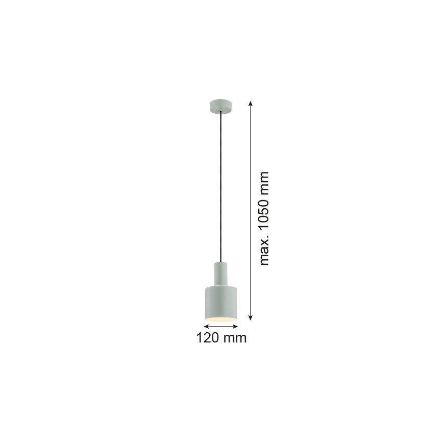 Argon 4217 - Luster na sajli SINES 1xE27/15W/230V, prečnik 12 cm, zelene boje