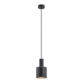 Argon 4219 - Luster na sajli SINES 1xE27/15W/230V prečnik 12 cm crn