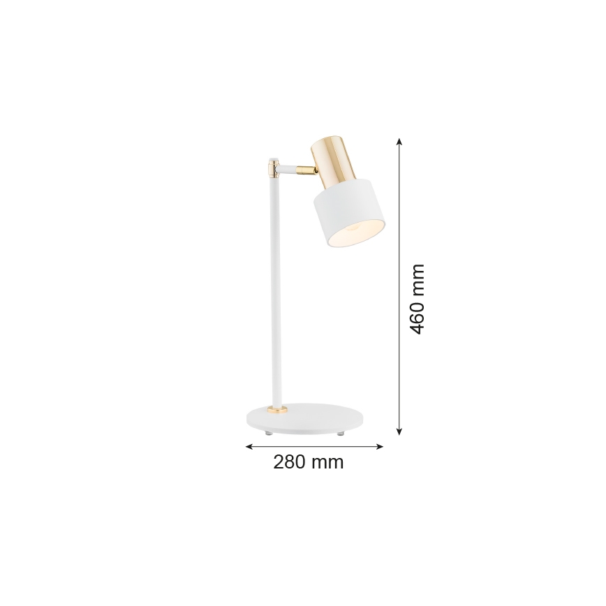 Argon 4256 - Stona lampa DORIA 1xE27/15W/230V bela/mesing