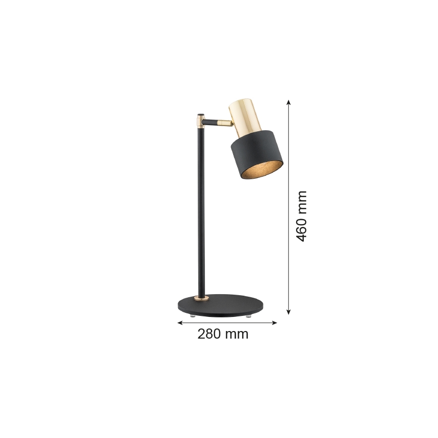 Argon 4257 - Stona lampa DORIA 1xE27/15W/230V crna/mesing