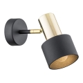 Argon 4265 - Zidno reflektorsko svetlo DORIA 1xE27/15W/230V crna/mesing