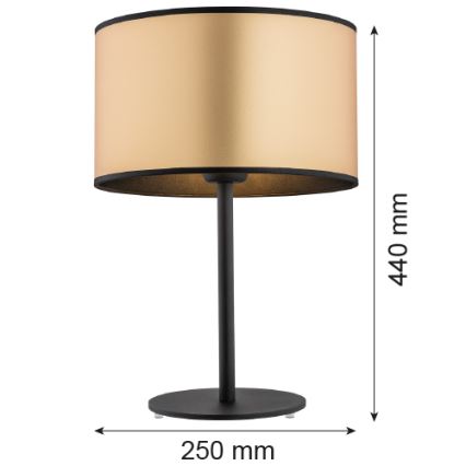 Argon 4297 - Stona lampa KARIN 1xE27/15W/230V mesing/crna