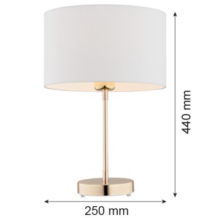Argon 4301 - Stona lampa KARIN 1xE27/15W/230V bela/mesing
