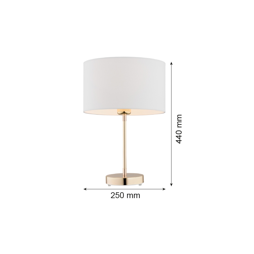 Argon 4301 - Stona lampa KARIN 1xE27/15W/230V bela/mesing